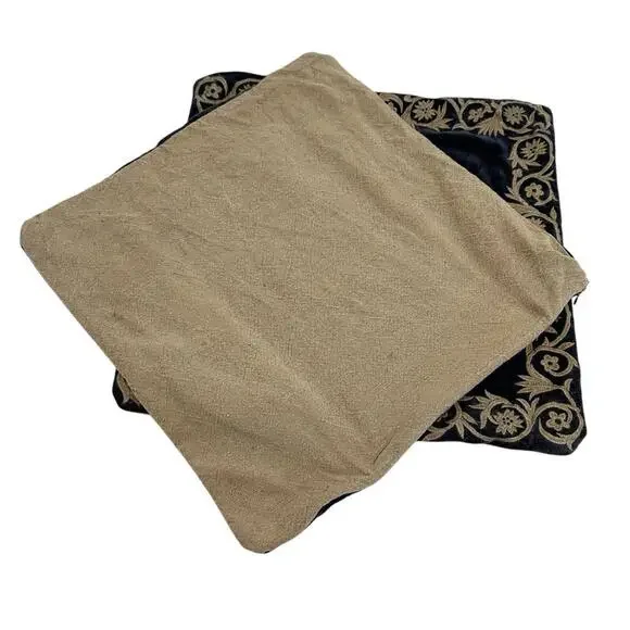 Pottery Barn Pillow Cases Blue Brown 19”x19” - Picture 2 of 6